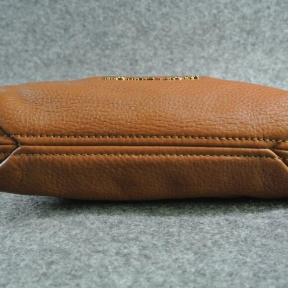 Michael Kors Brown Leather Crossbody Mini Purse Bag Small MK Handbag - Picture 7 of 13